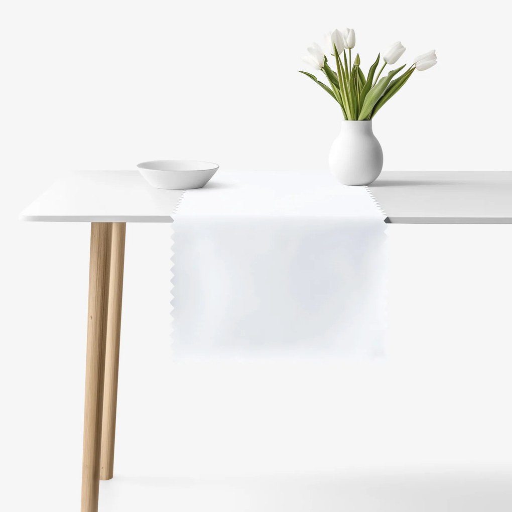 Goldea behúň na stôl teflónový - biely 50x140 cm