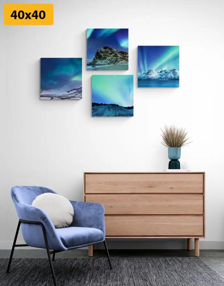 Set obrazov krása polárnej žiary Varianta: 4x 40x40