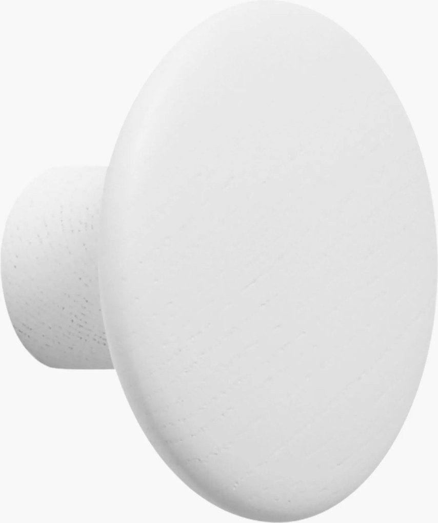 Nástenný háčik z dubového dreva Dots, Ø 9 cm