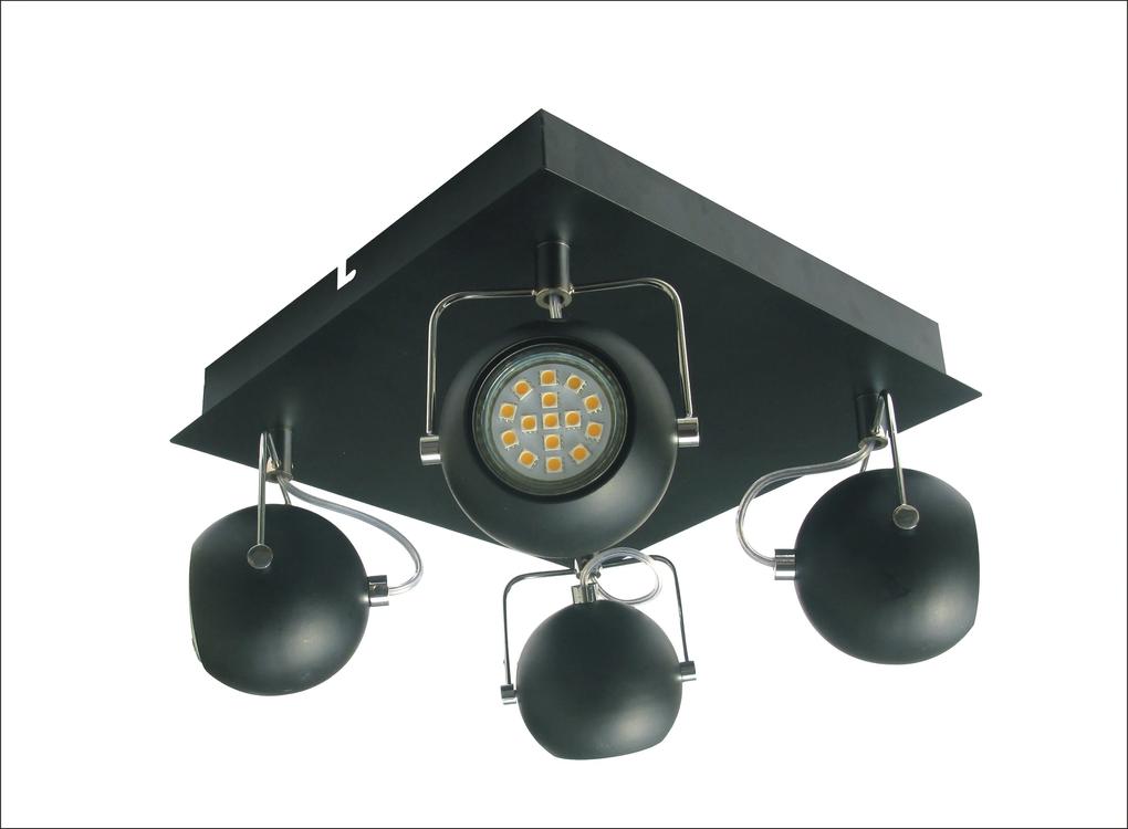 CLX Moderné LED stropné bodové osvetlenie TEMISTOCLE, čierne
