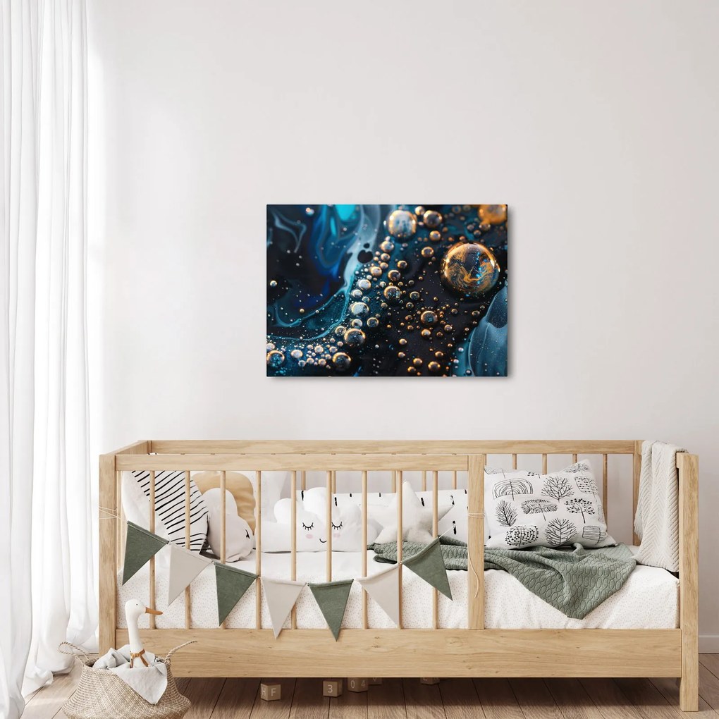 Obraz - Atramentové kvapky (70x50 cm)