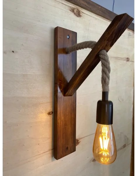 Nástenné svietidlo AHSAP 1xE27/40W/230V borovica orech