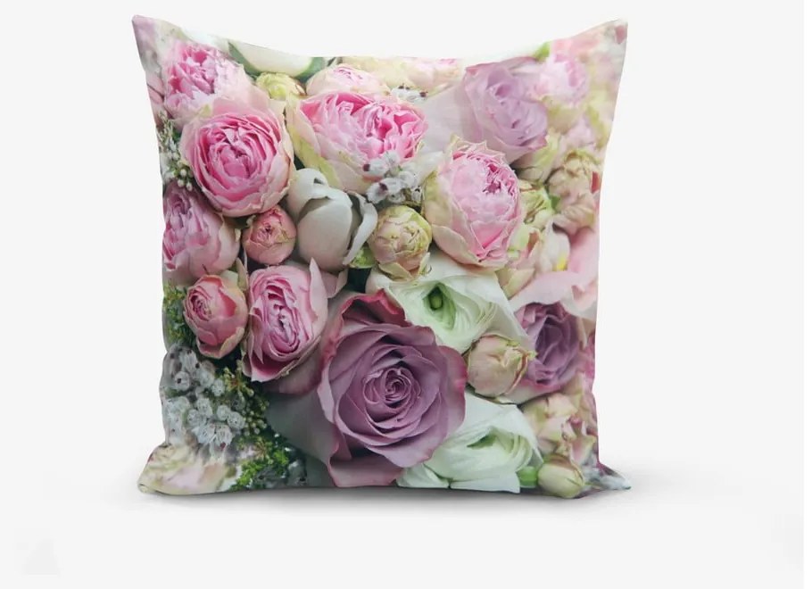 Obliečky na vankúš s prímesou bavlny Minimalist Cushion Covers Roses, 45 × 45 cm
