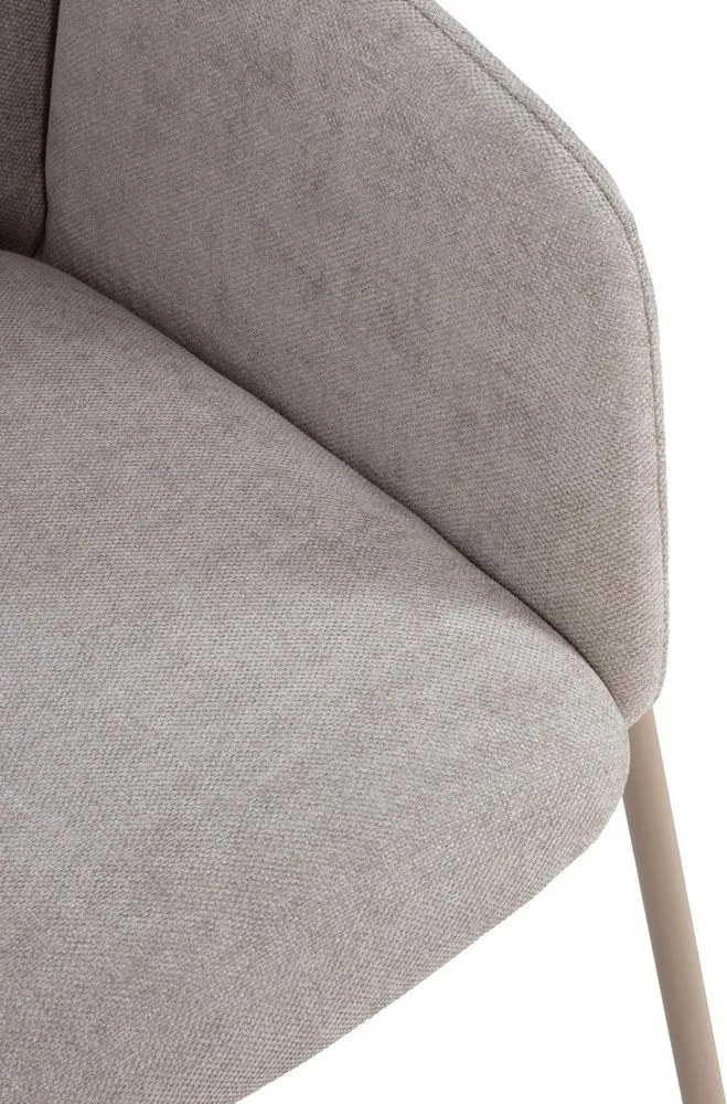 Béžové čalúnené jedálenské kreslá v súprave 2 ks Aslin – MOME