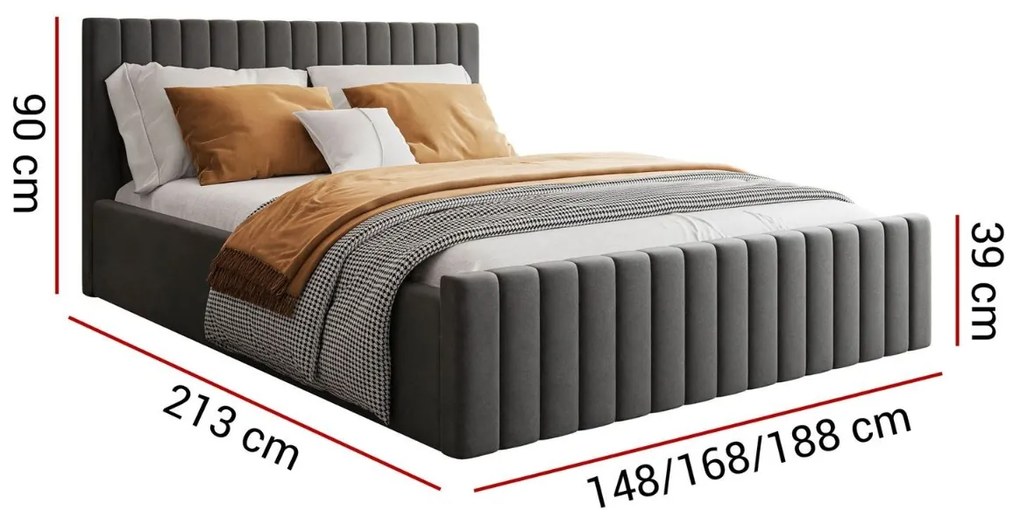 ČALÚNENÁ MANŽELSKÁ POSTEĽ BETHANY 140x200