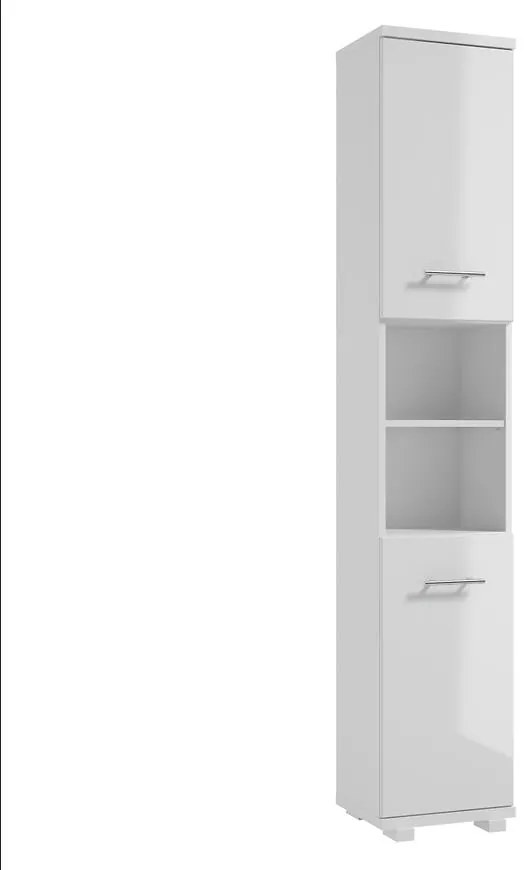 Vysoká skrinka do kúpeľne Bari C35 2D0S DSM biela