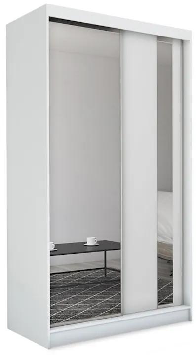 Skriňa s posuvnými dverami a zrkadlom GAJA, 180x216x61, sonoma