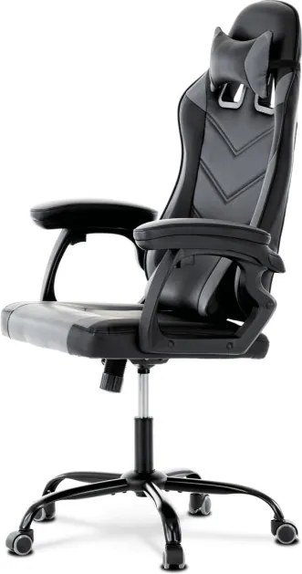 Herná stolička čierna / sivá KA-L626 GREY