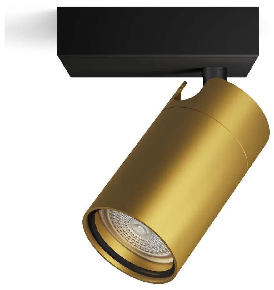 Philips - Kúpeľňové bodové svietidlo IDRIS 1xGU10/5W/230V IP44 čierna/zlatá