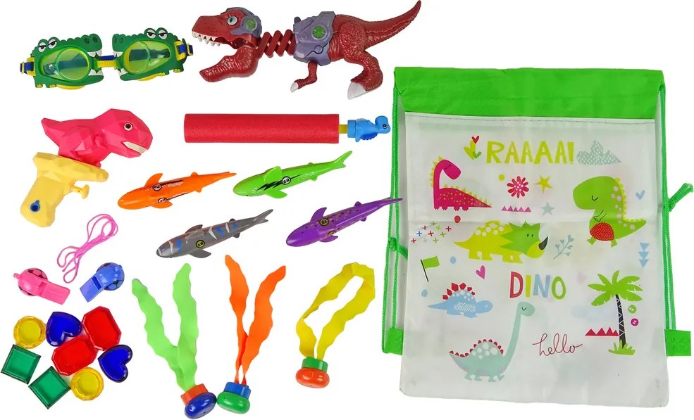 LEAN Sada hračiek na potápanie do vody – dinosaurus