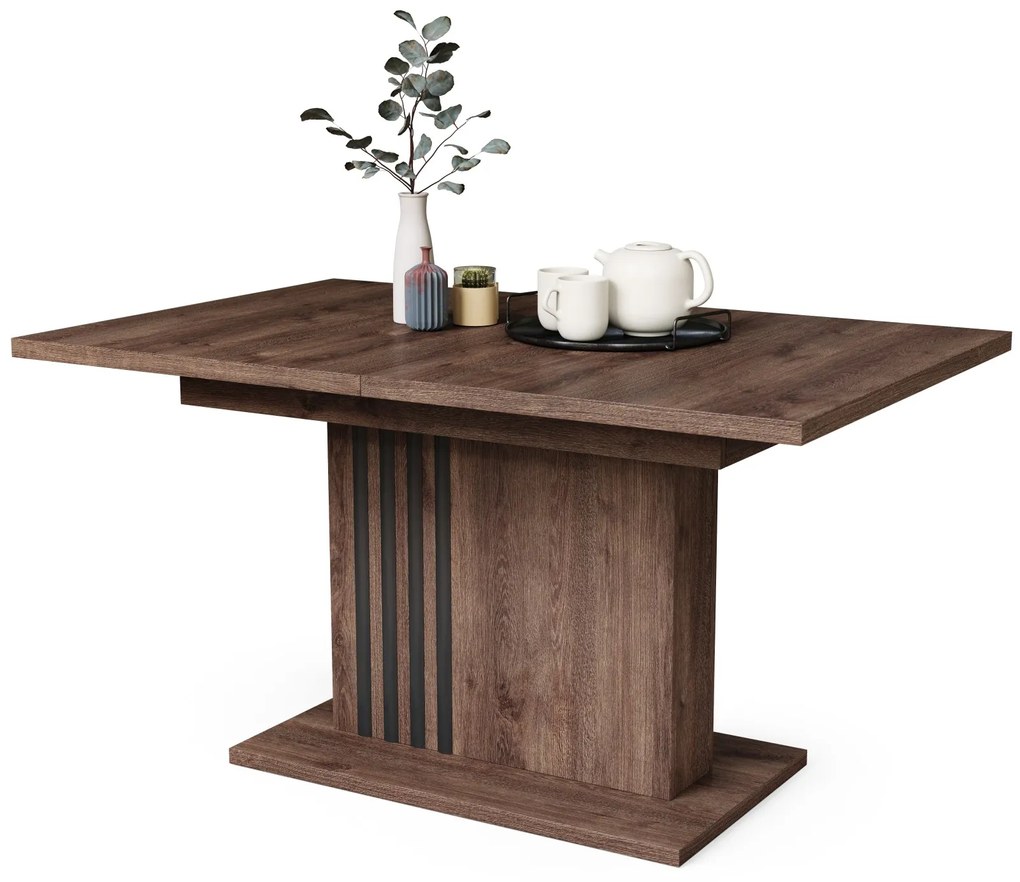 LEONEL Hnedý dub – MODERNÝ ROZKLADACÍ STÔL AŽ DO 180 cm!