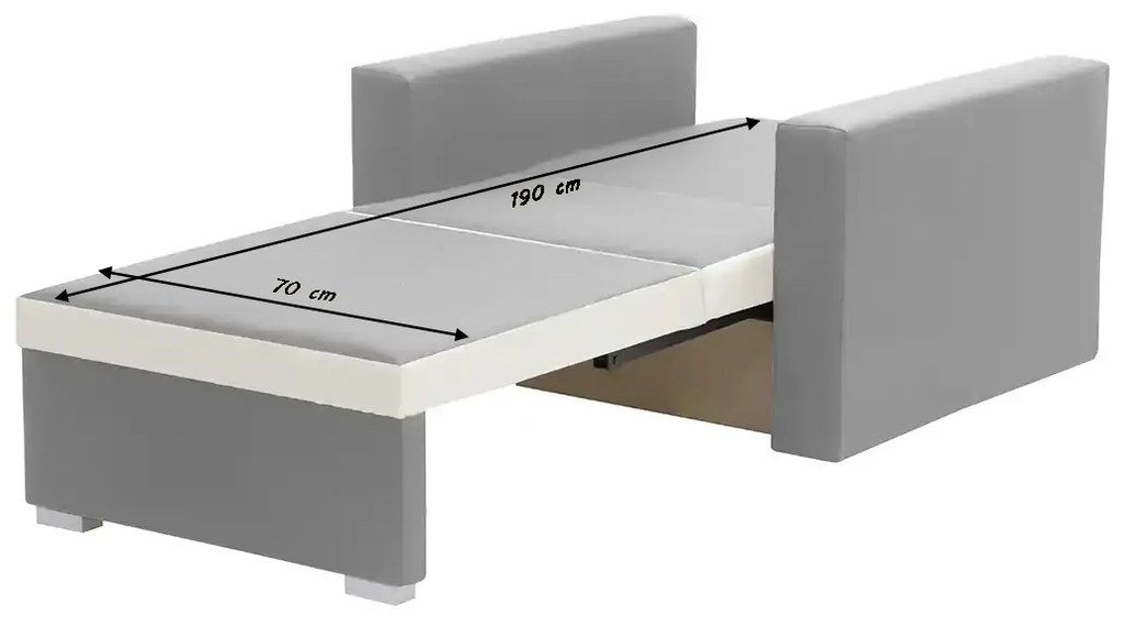 Kreslo ASTRA3 s funkciou spania Tmavohnedá/béžová