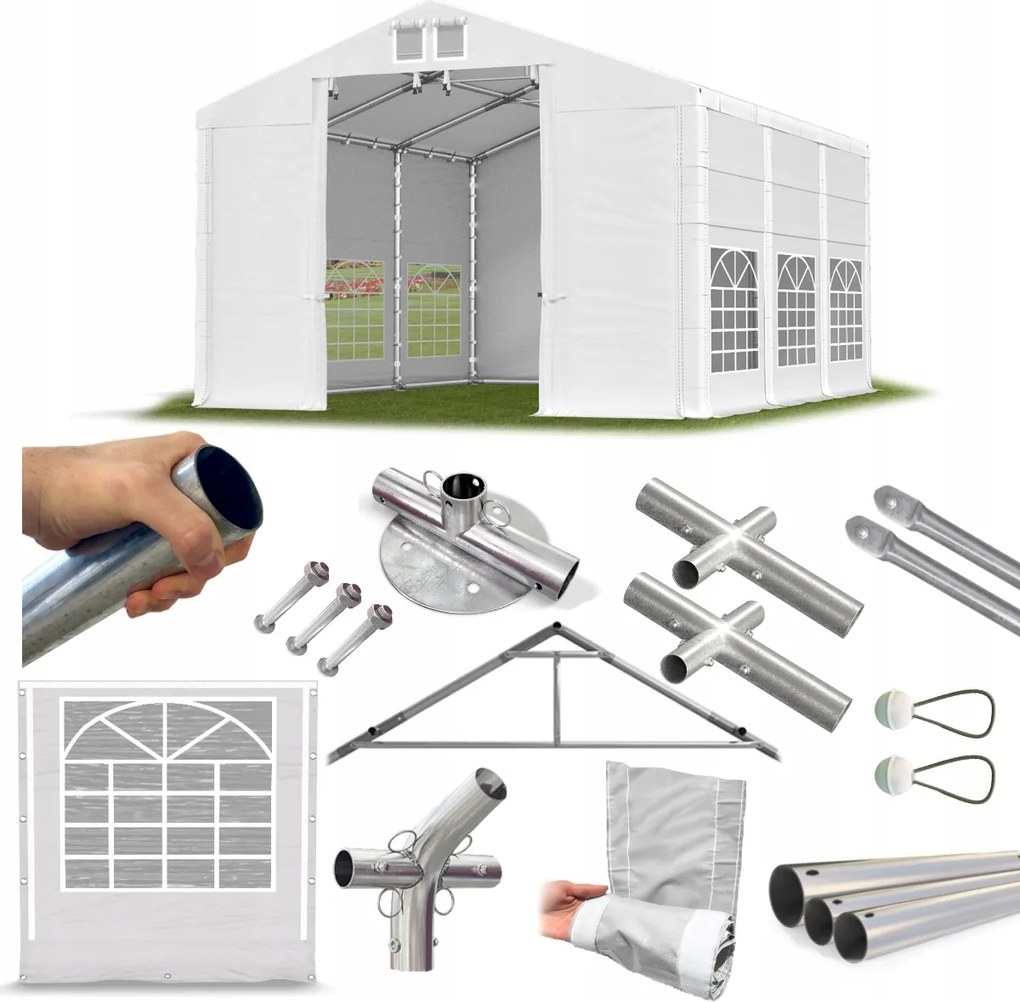 Stavebný stan 5x6 m [4 m] Priemyselný Das 560 W
