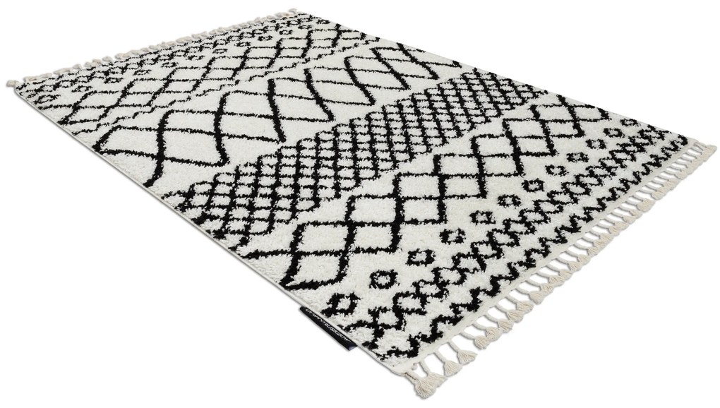 Behúň BERBER SAFI, biely, strapce