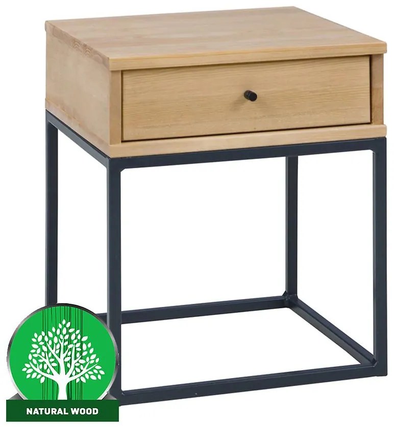 Nočný stolík Logan borovica lak