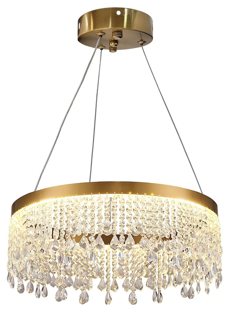 Toolight Toolight, LED závesné osvetlenie 40cm, 18W, 4000K, APP1730-1CP, zlatá, OSW-04341