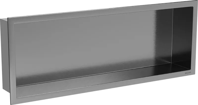 Mexen X-Wall-R, polica na zapustenie s prírubou  60 x 20 cm, grafitová matná - 19E0602010