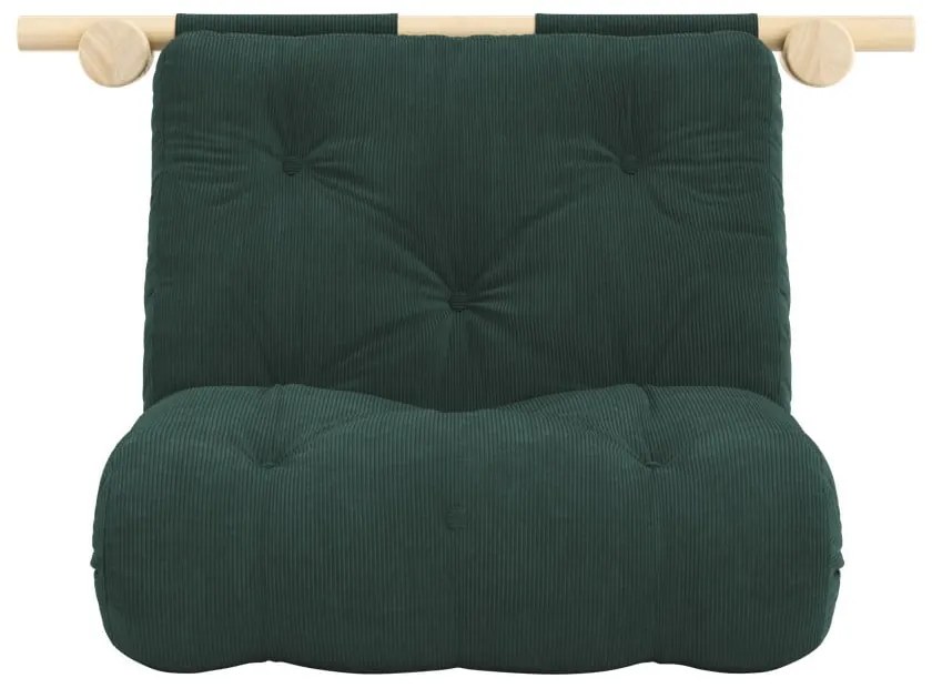 Tmavozelené menčestrové kreslo Hooked – Karup Design