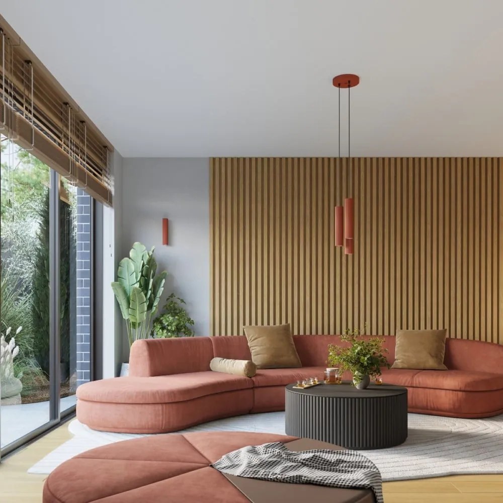 Závesné svietidlo v tehlovej farbe ø 19,5 cm Gleam – Sollux