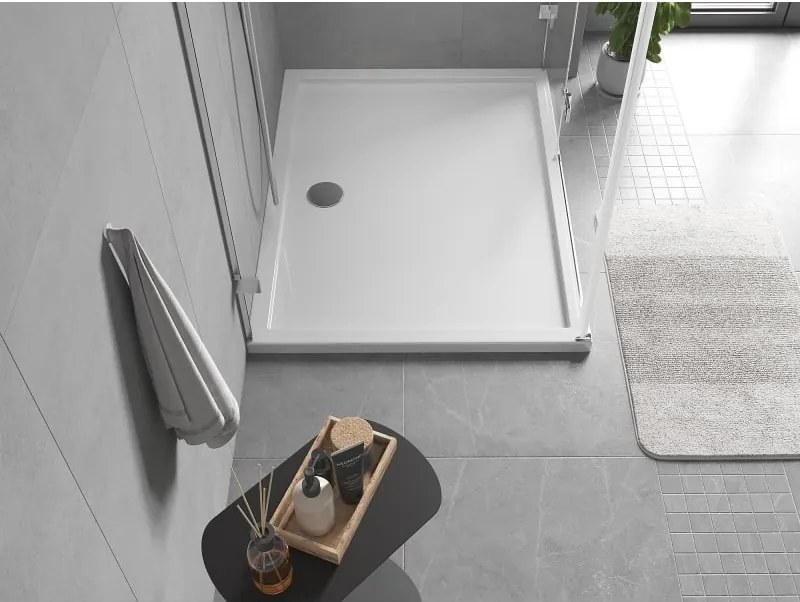 Mexen Flow obdĺžniková vanička slim 100 x 75 cm, biely lesk - 46R107510