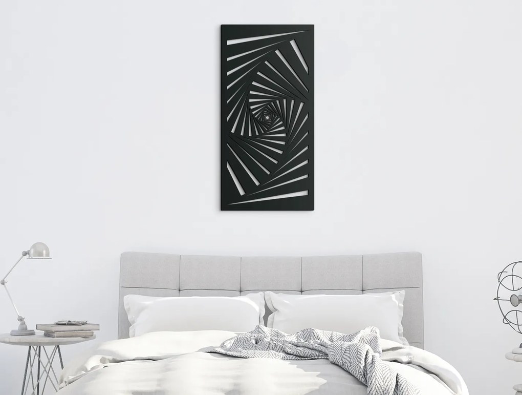 drevko Drevený obraz na stenu Ilúzia Rozmer obrazu: 44,5 x 22 cm, Farba dekorácie: Čierna
