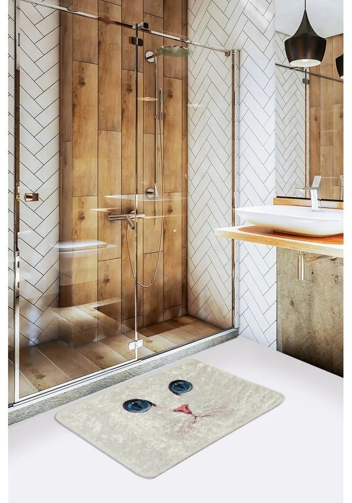 Krémová kúpeľňová predložka 40x60 cm Blue Eyes – Foutastic