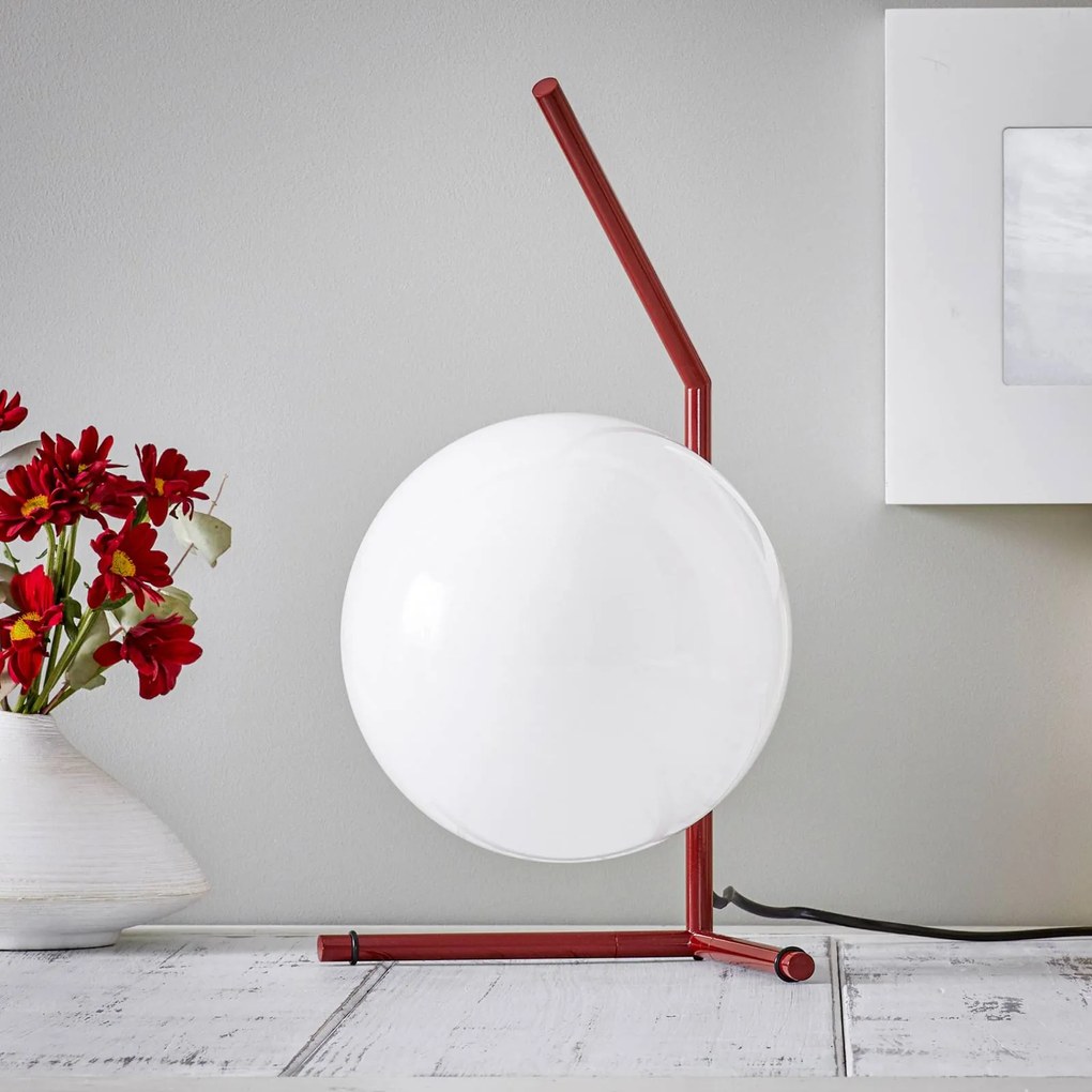 FLOS IC T1 Low designer stolná lampa burgundská