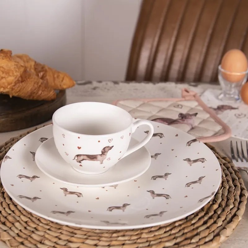 Porcelánový hrnček s jazvečíkom Dachshund Love - 12 * 8 * 10 cm / 300 ml