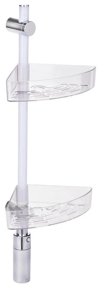 Priehľadná samodržiaca kúpeľňová polička - Wenko