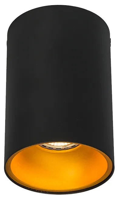 Inteligentný reflektor čierny so zlatom vrátane WiFi GU10 svetelného zdroja - Deep