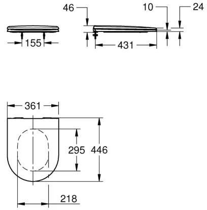 GROHE 39577001 - WC sedátko ESSENCE duro-biela