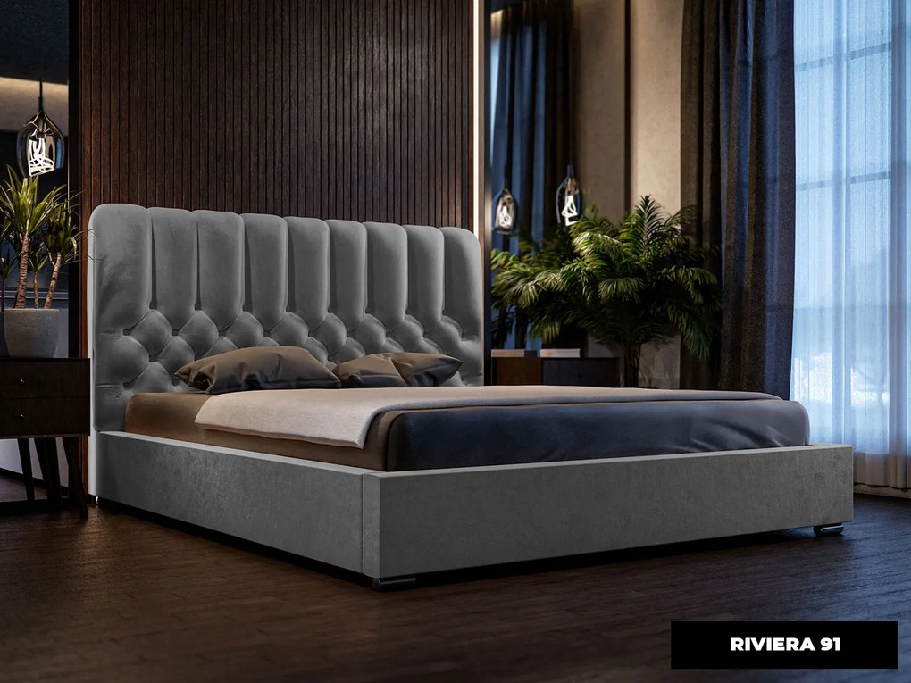 PROXIMA.store - Luxusná čalúnená posteľ PERLA ROZMER: 180 x 200 cm, TYP ROŠTU: DREVENÝ ROŠT