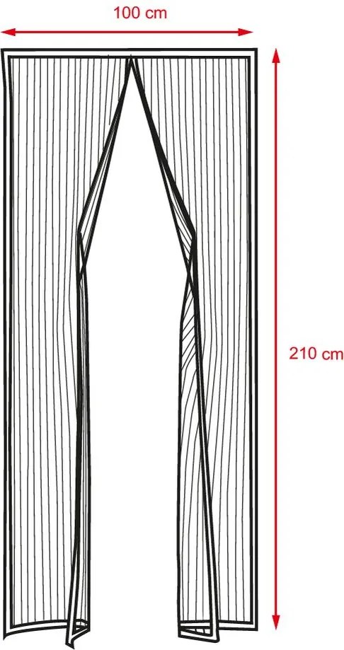 Sieťka do dverí proti hmyzu - FLORA - magnetická čierna