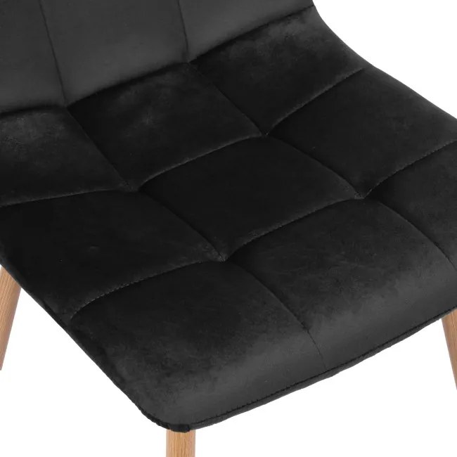 Jedálenská stolička MONTANA zamatová, čierna