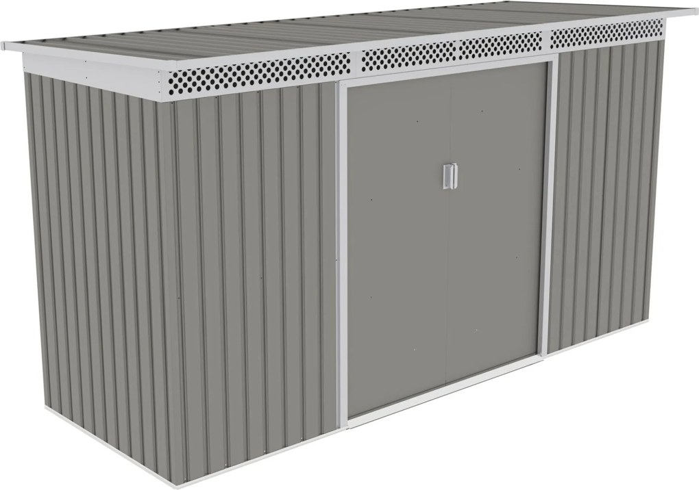 Záhradný domček G21 GRAH 483 - 340 x 142 cm, metalický šedý