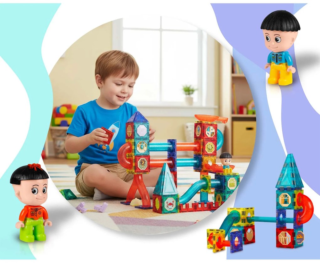 Svietiace vzdelávacie magnetické stavebnice 150 ks RK-782 Ricokids