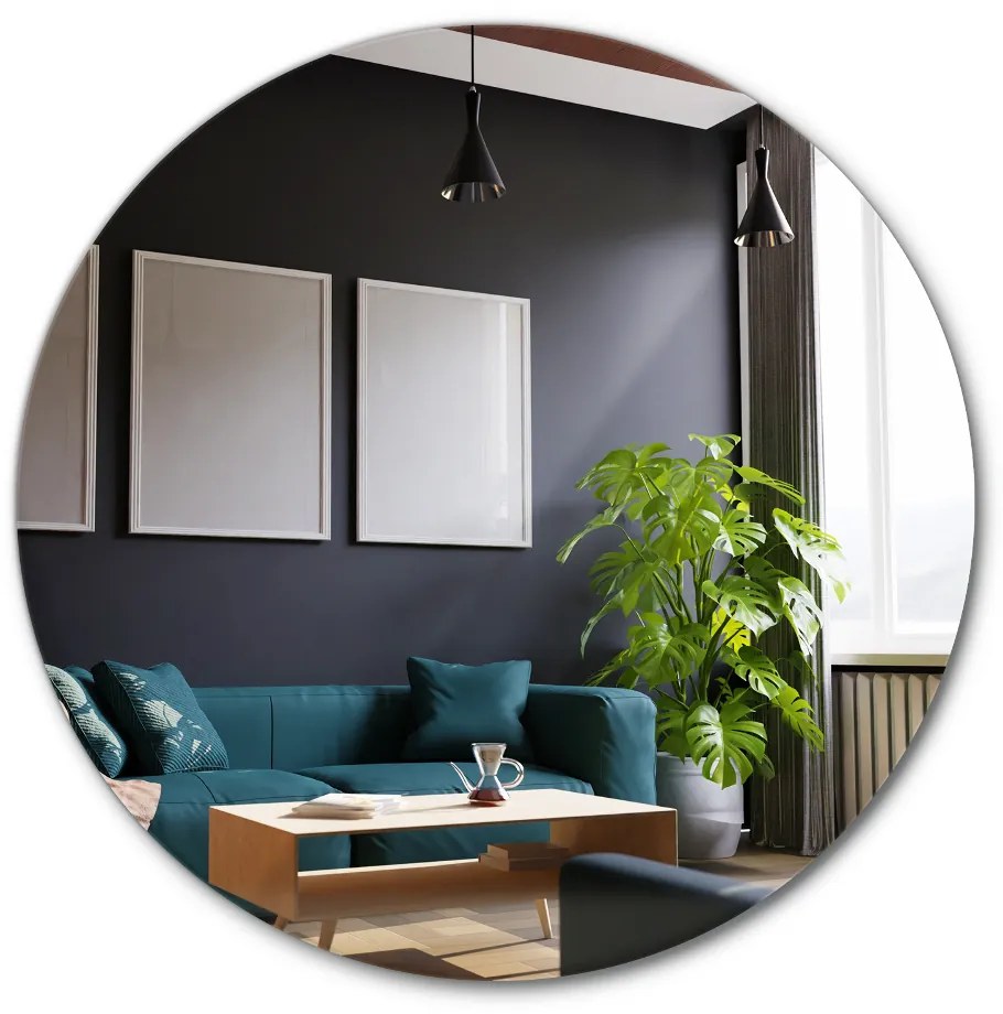 Zrkadlo bez rámu na stenu okrúhle fi 50 cm