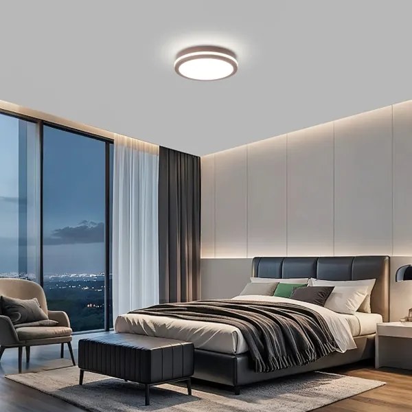 Brilagi - LED vonkajšie svietidlo s pohybovým senzorom BENE LED/24W/230V pr. 26 cm hnedé IP54