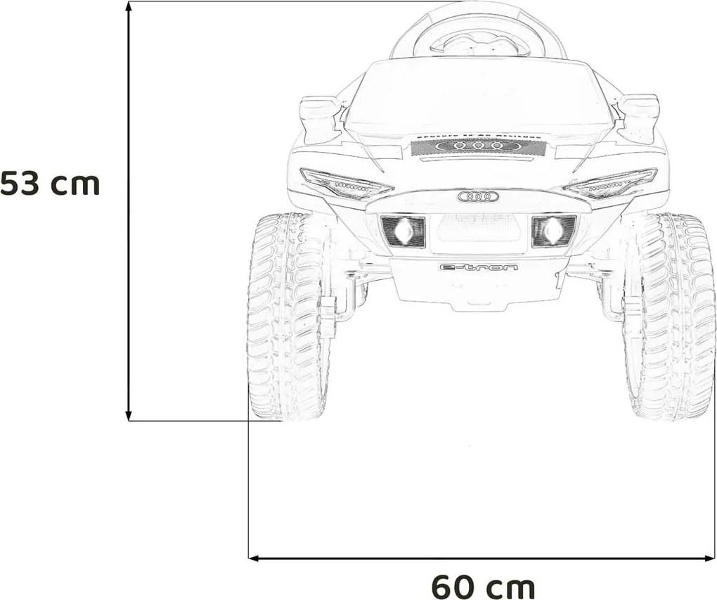 Ramiz Vozidlo Audi RSQ E-TRON sivé