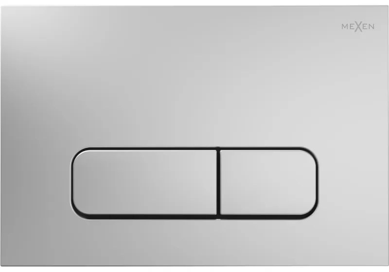 Mexen Fenix Air 02, pneumatické dvojité tlačidlo na splachovanie, chróm matný, 6A0202
