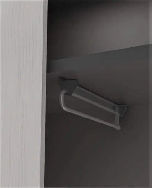 Šatníková skriňa Lift, šedá/hnedá