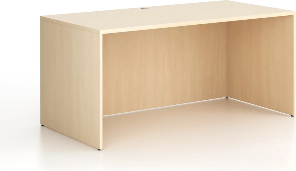 Kancelársky písací stôl FRAME, 160x80 cm, breza