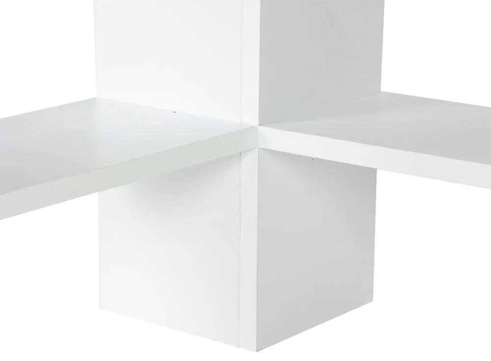 Rohový počítačový stôl bielej farby