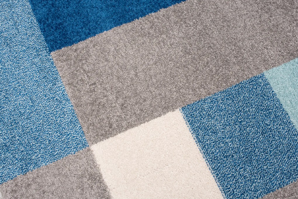 TA Koberec C574B ŠEDÁ/TURQUOIS AZURE Rozmer: 120x170 cm