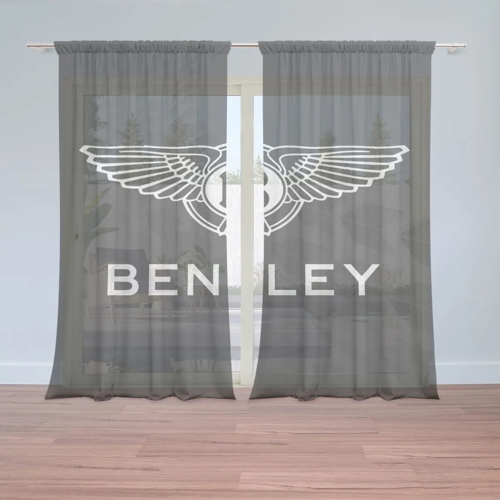 Sablio Záclony Logo Bentley Čierny: 2ks 150x250cm