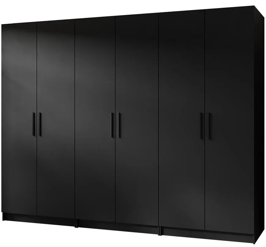 Skriňa X3 Gold 2d Čierna/Čierna