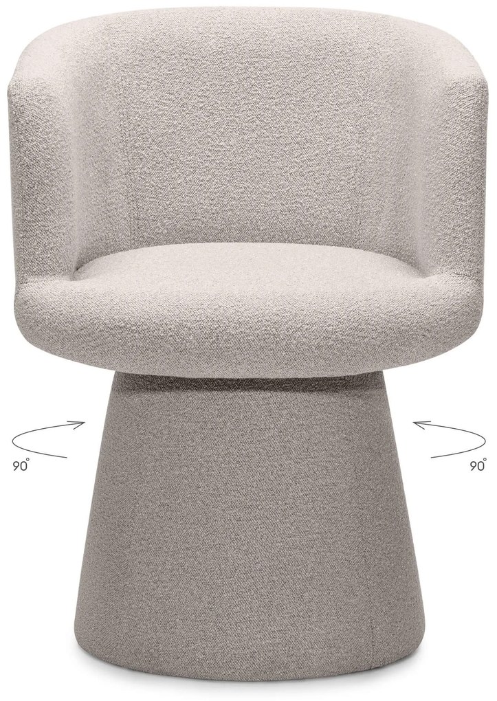 Otočné dizajnové kreslo YATO, sivobežové