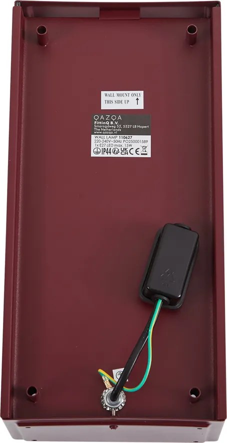 Klasické vonkajšie nástenné svietidlo červené IP44 - Rotterdam