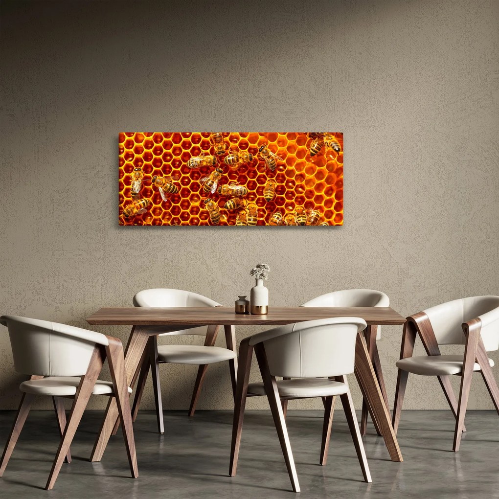 Obraz - Medový plást (120x50 cm)
