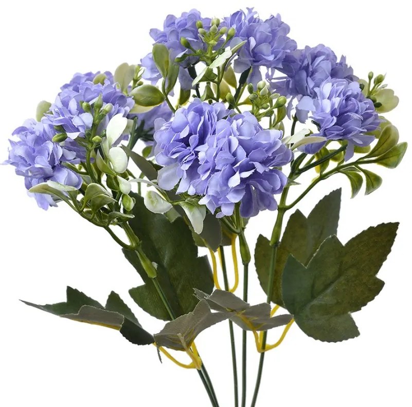 Dekorácia umelá kvetina s fialovými kvetmi - 15*8*30 cm